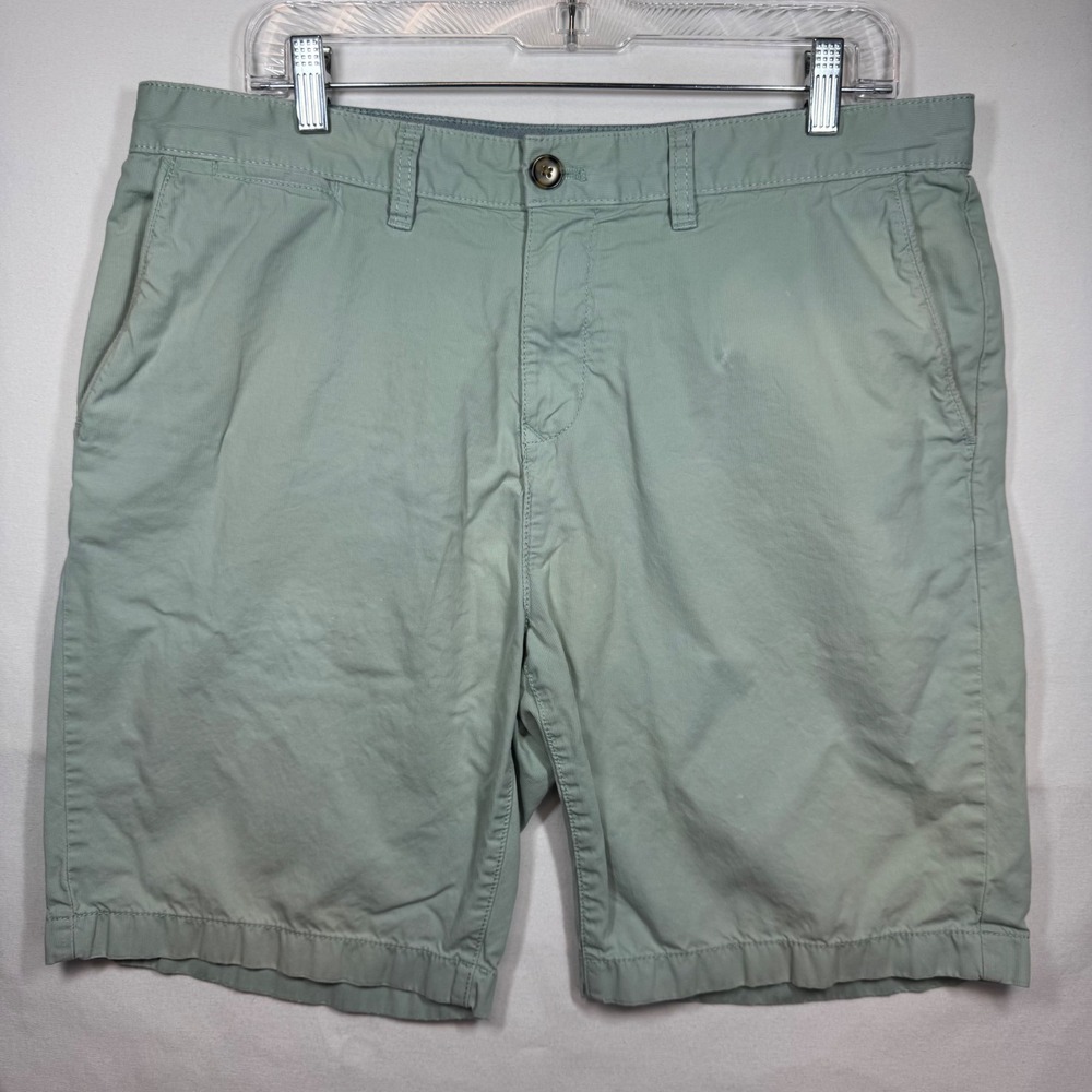 Tommy Hilfiger Mens Shorts Blue Green Casual Chino‎ Flat Front Sz 34